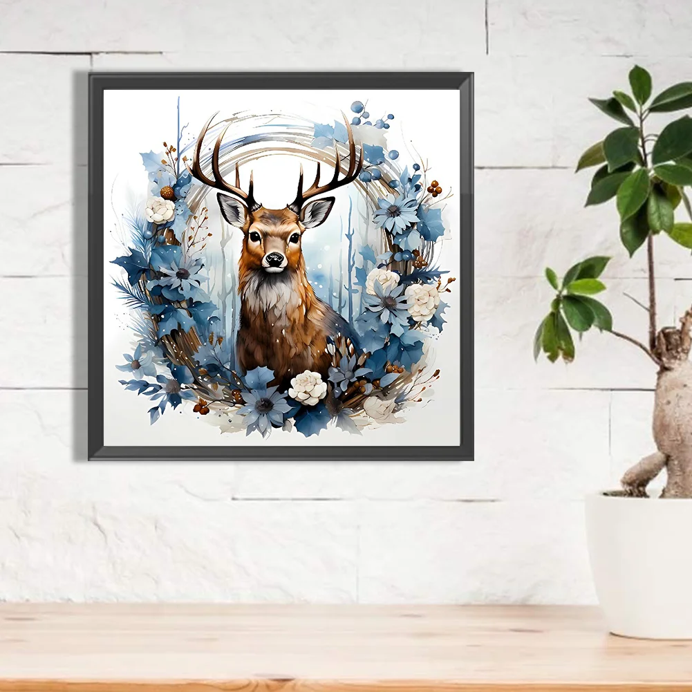 Diamond Painting - Full Round Drill - Garlan Deer(Canvas|40*40cm)