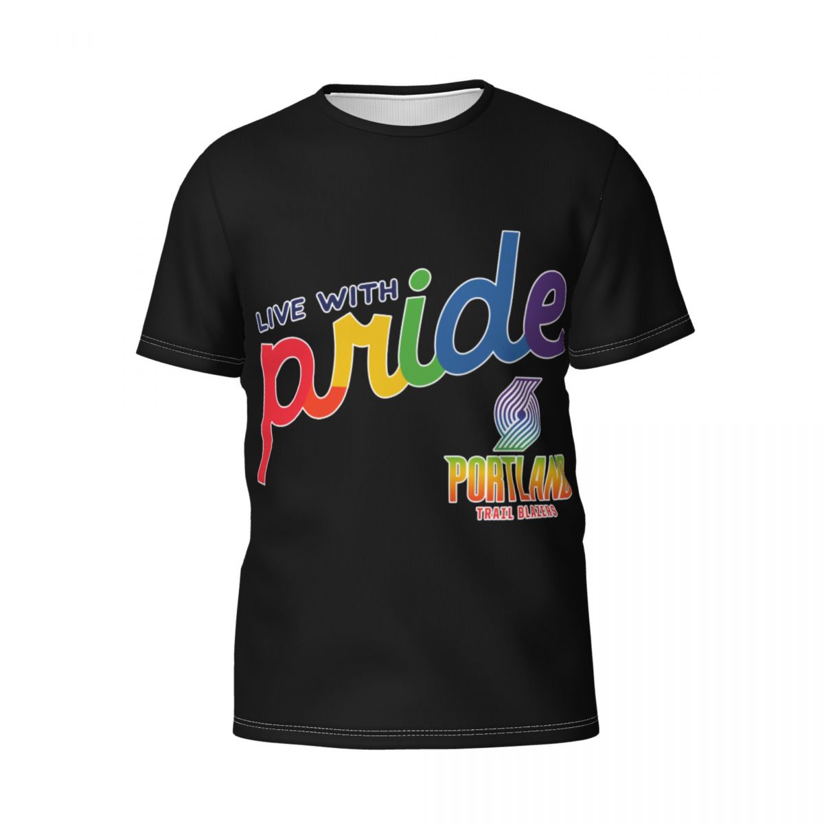 Portland Trail Blazers Live With Pride Printed Men's T-Shirt