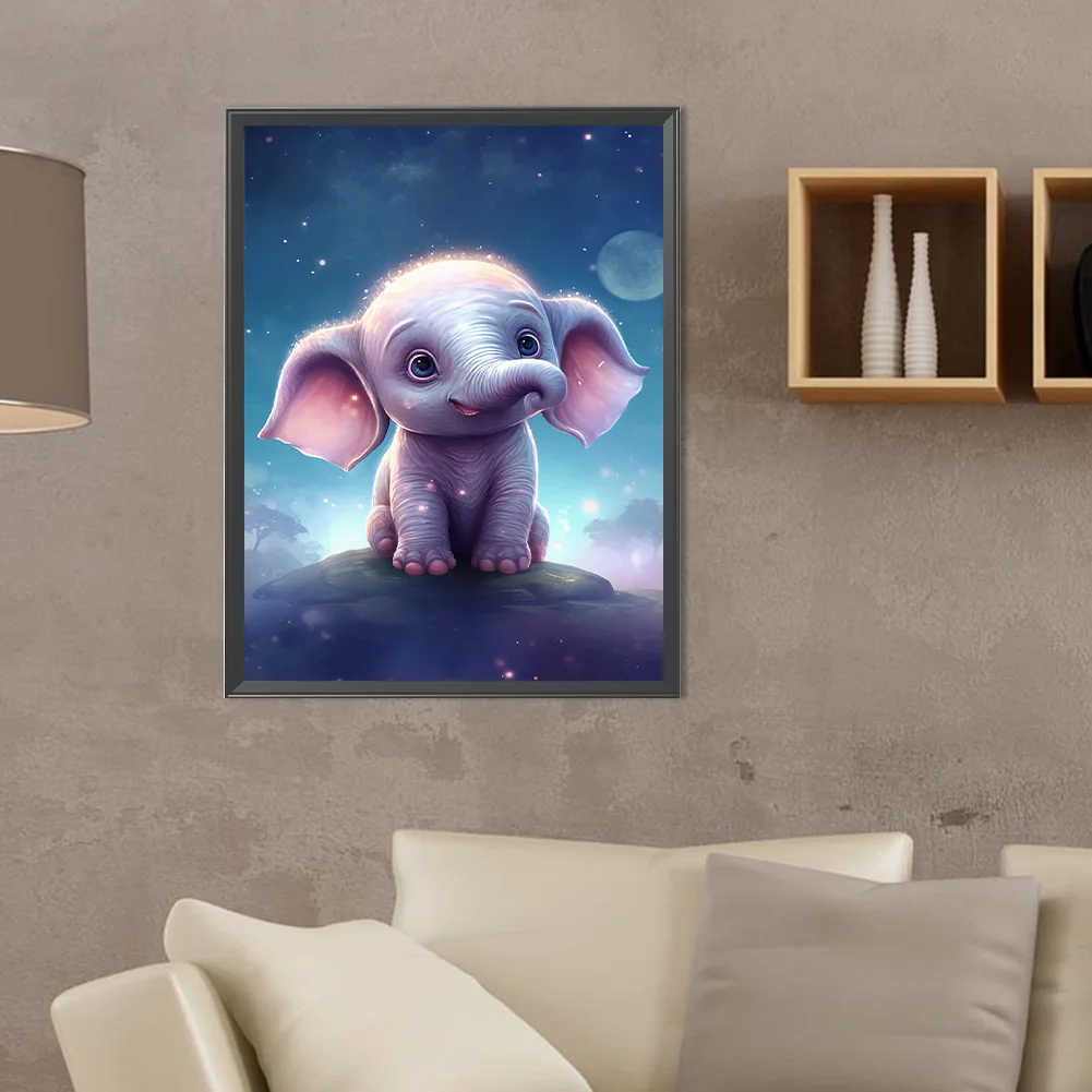 Diamond Painting - Full Round Drill - Elephant(Canvas|30*40cm)