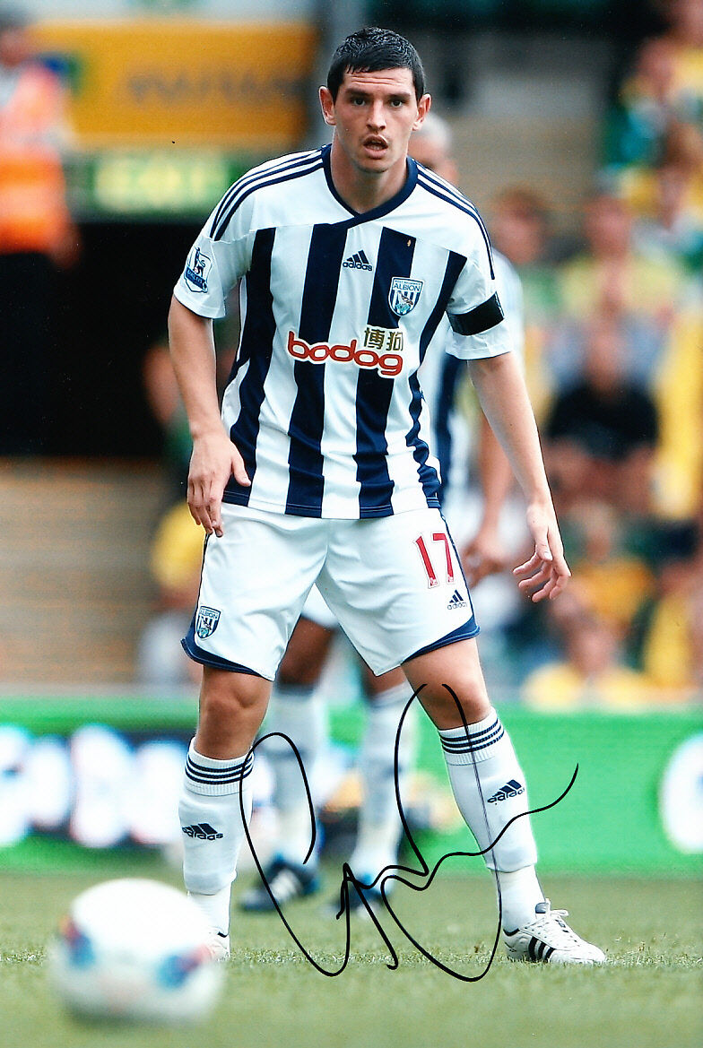 West Bromwich Albion F.C Graham Dorrans Hand Signed 11/12 Photo Poster painting 12x8 1.