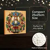 (25x25cm)DIY Pearl Painting Xmas Framed Handmade Pearl Material Art Kit Living Room Decor