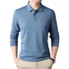 Men's New Solid Color Printed Simple Polo Shirt