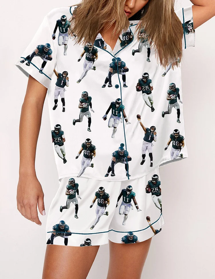 Women's Philadelphia Eagles Football Pajama Set