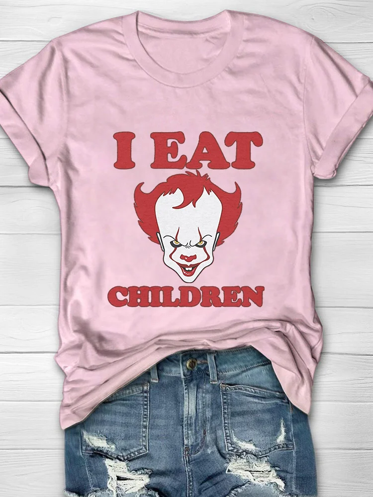 Eagerlys I Eat Children Tee Scary Clown T-shirt Eagerlys