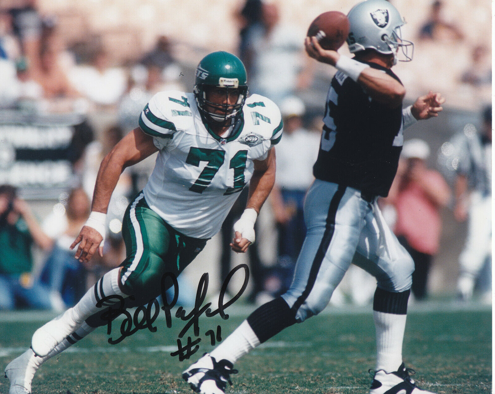 Bill Pickel #4 8x10 Signed Photo Poster painting w/ COA New York Jets