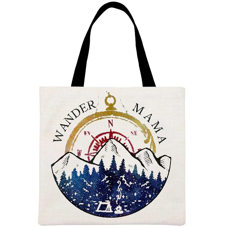 Wander mama Printed Linen Bag-Annaletters