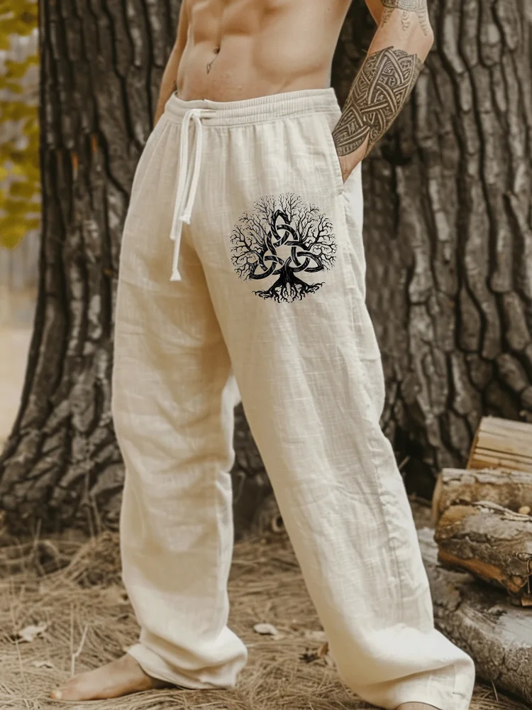 Men's Vintage Viking Celtic Inspired Emblem Art Pants / Rvogue / Rvogue