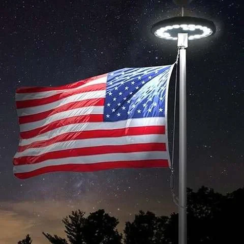 Solar Powered Flagpole Lights - All Night Long Last Flag Pole Lights - LED
