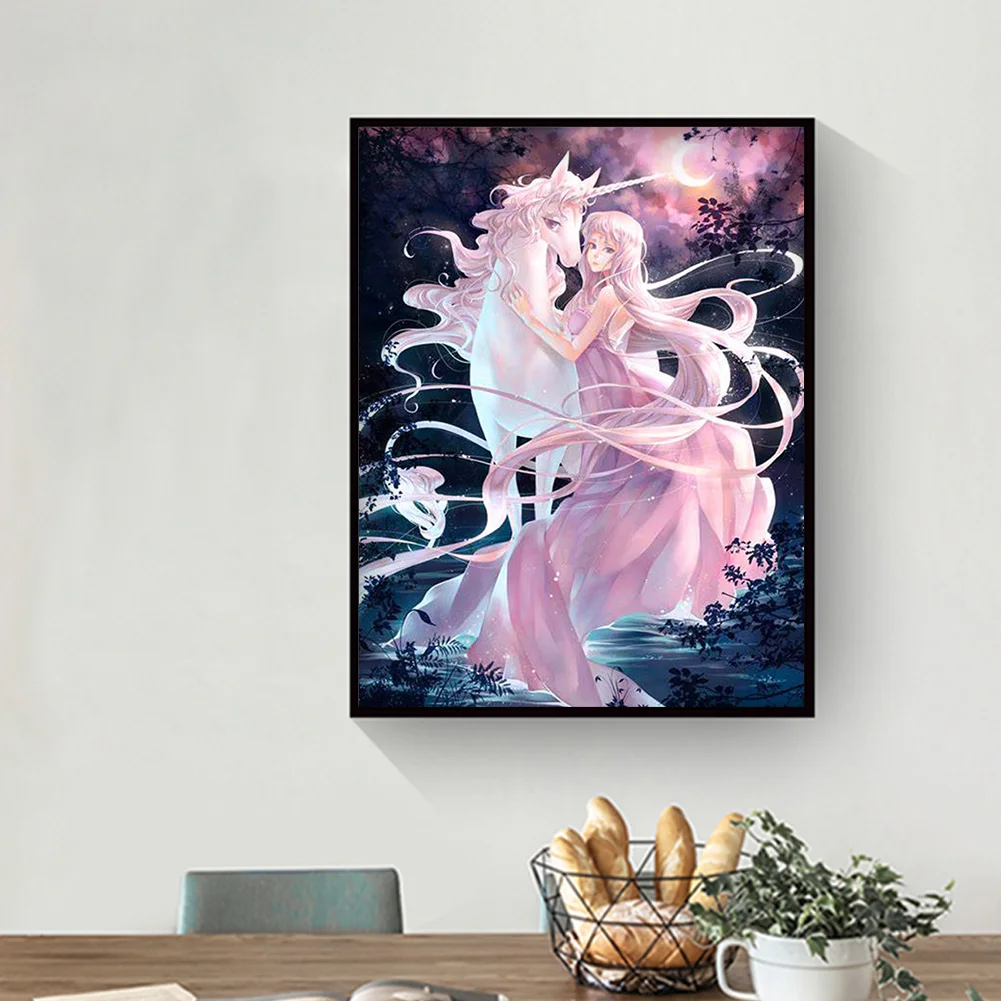 Diamond Painting - Full Round Drill - Cartoon Horse Angel(30*40cm)