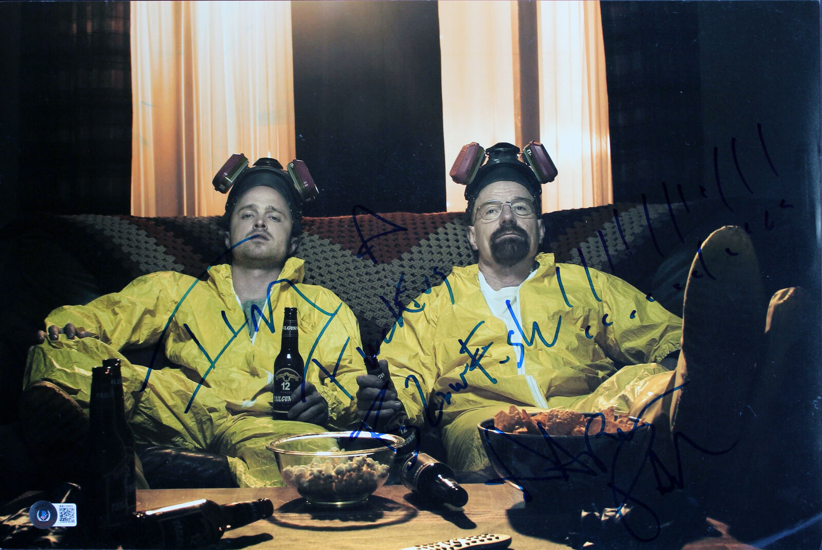 Aaron Paul Breaking Bad Authentic Signed 12x18 Photo Poster painting Autographed BAS #BB22891