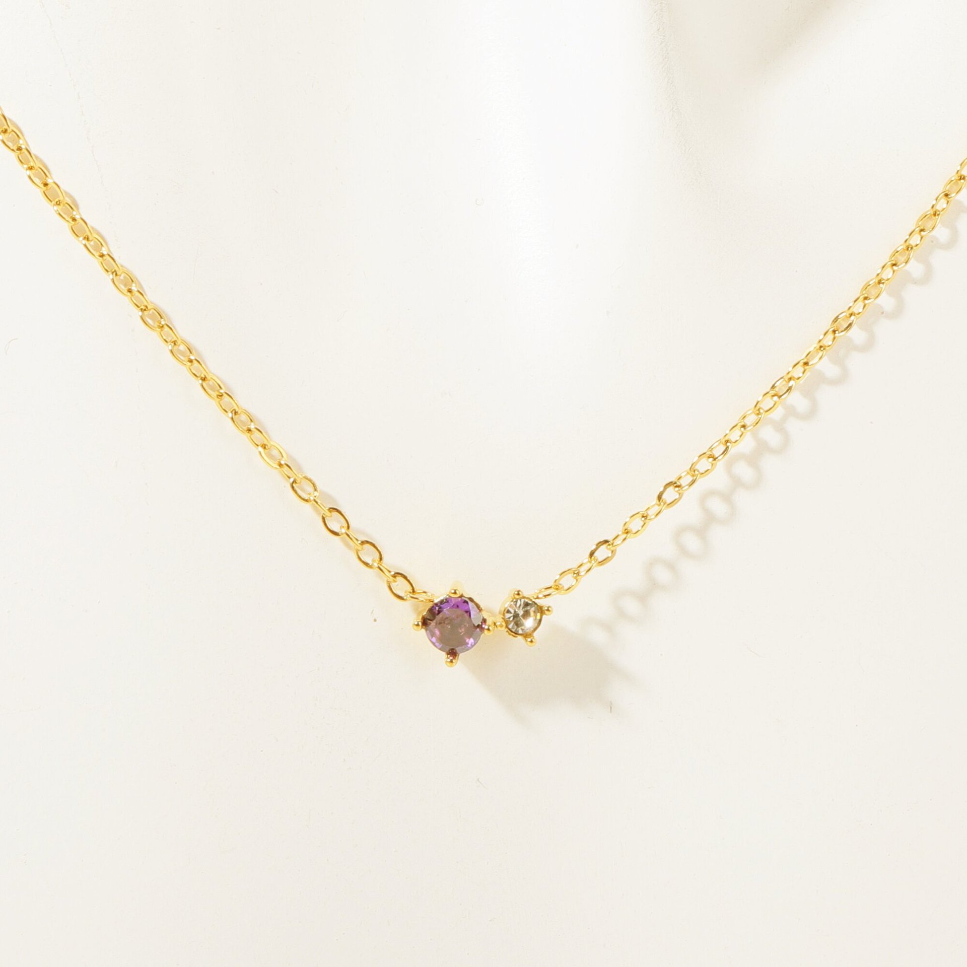 Women's Vintage Birthday Zircon Necklace