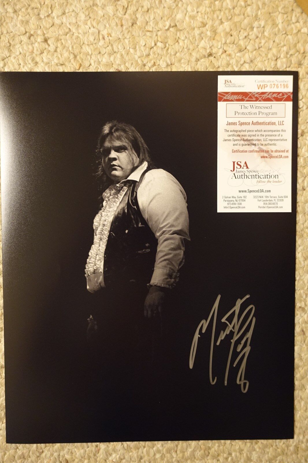 MEATLOAF MEAT LOAF SIGNED AUTOGRAPHED 11x14 Photo Poster painting BAT OUT OF HELL ROCK LEGEND!