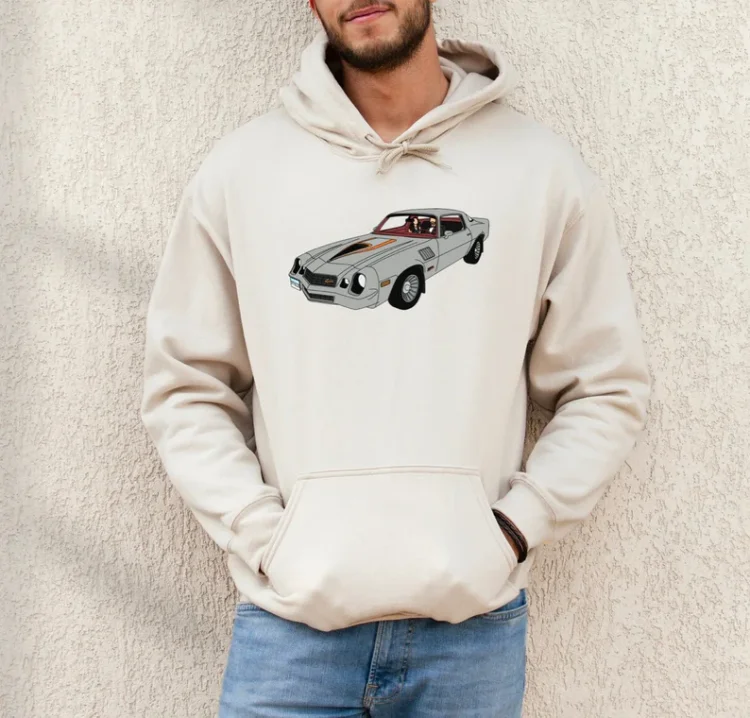 Custom Car Embroidered Hoodie, Car Lover Gift