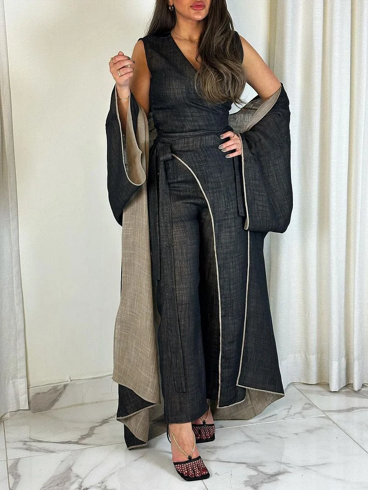 V Leader Jumpsuit and Tunic Set