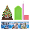 DIY Wooden Diamond Painting Xmas Tree Desktop Ornaments Double Side Printed Desk Decor Kits