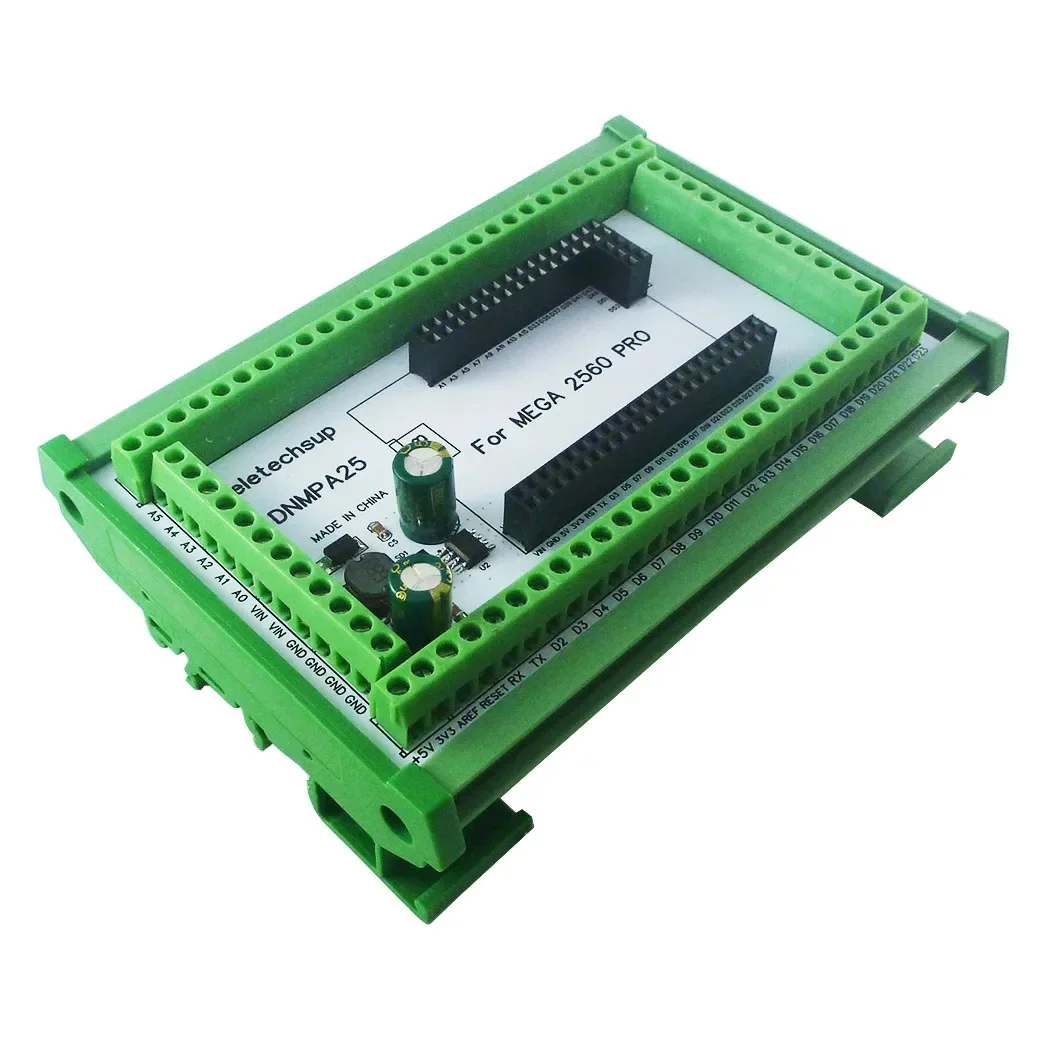 MEGA2560 PRO DIN Rail Expansion Board DC-DC 5V 2A Converter 3.96mm Mount Screw Terminal Block Adapter Module DNMPA25