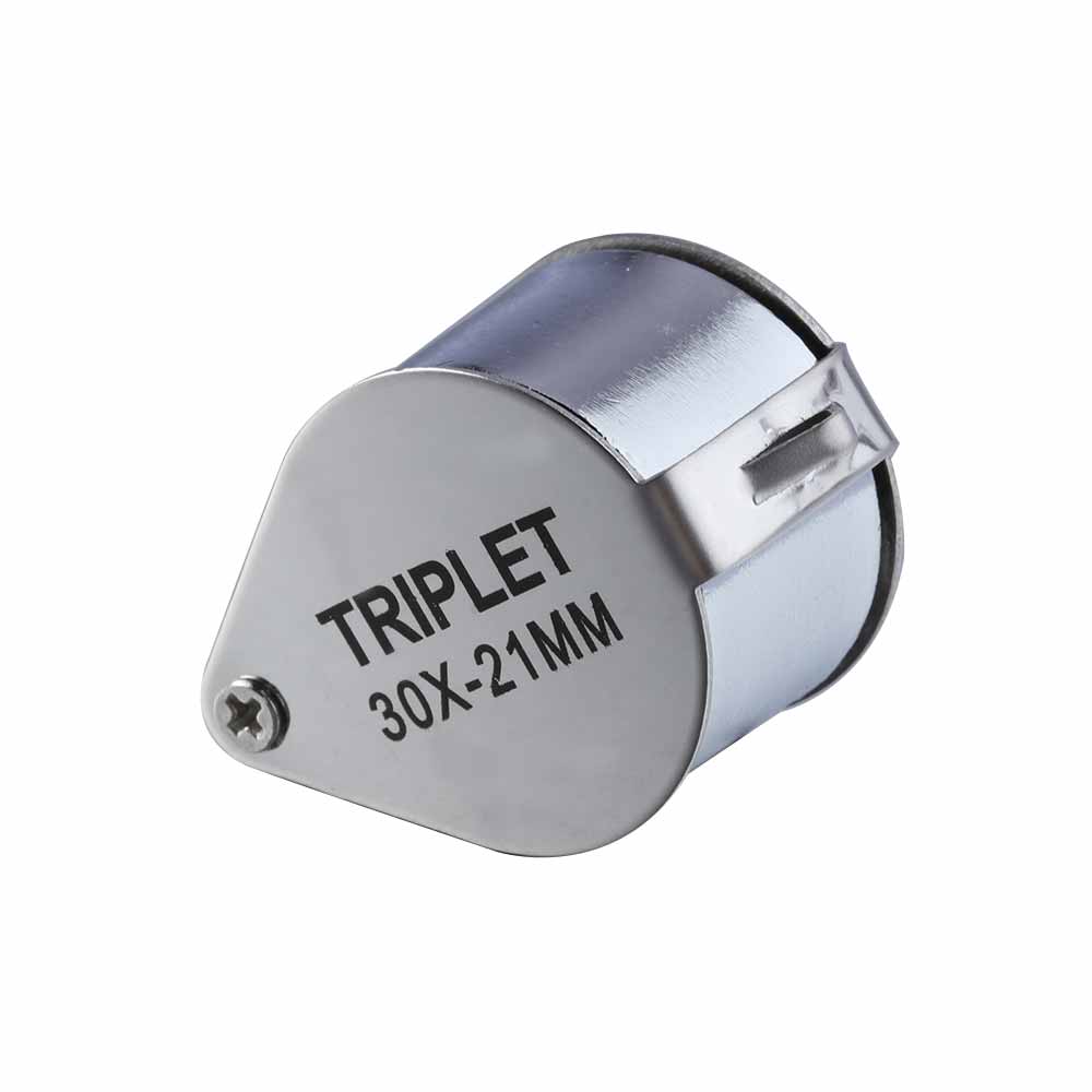 Likron Watches Foldable Triplet Jewelers Loupe Magnifier 10X20X30X Pocket Magnifying Glass for Jewelry