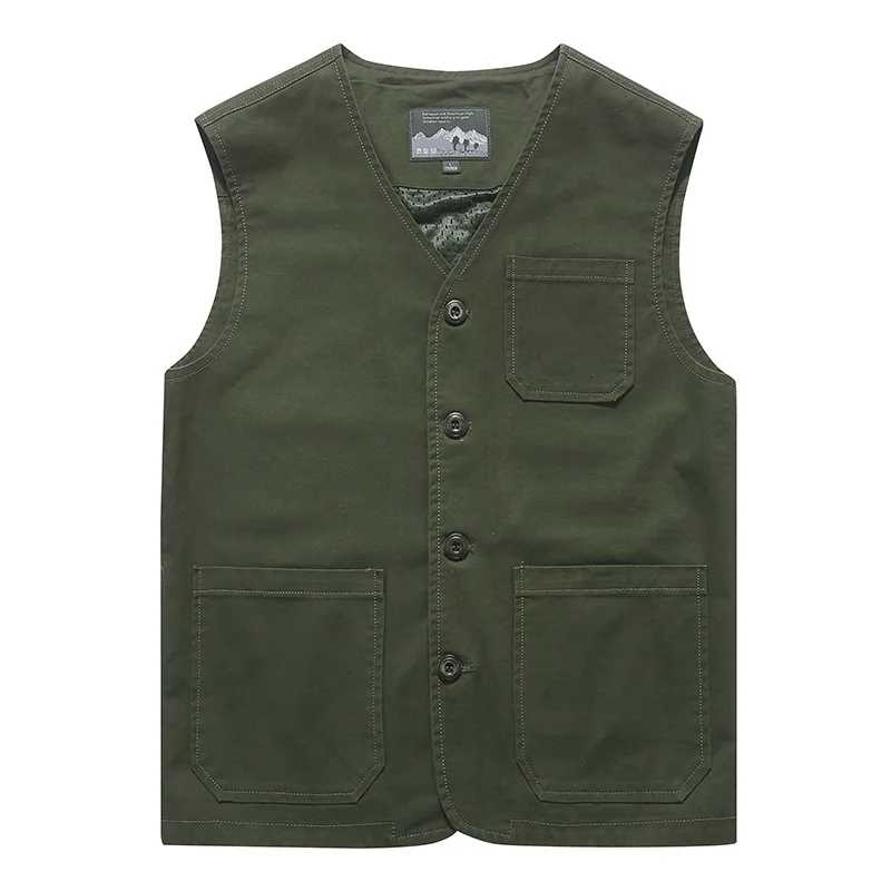 Men's Cotton Multi Bag Vest Daddy V-neck Men's Vest