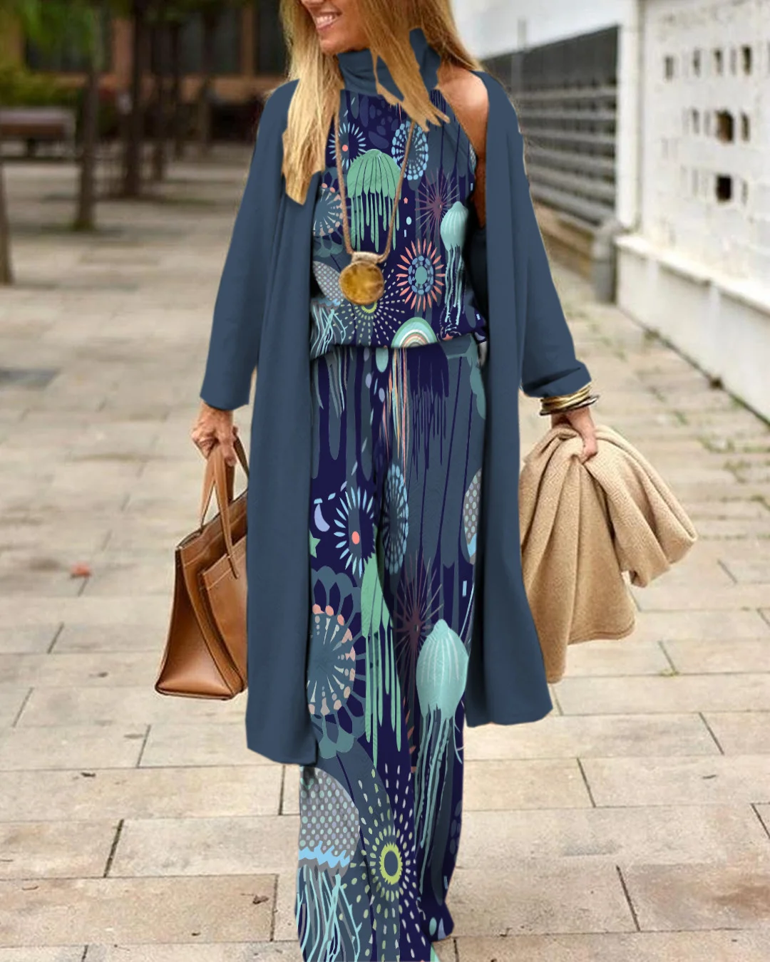Herringbone Sweater Three-Piece Suit 2ff1