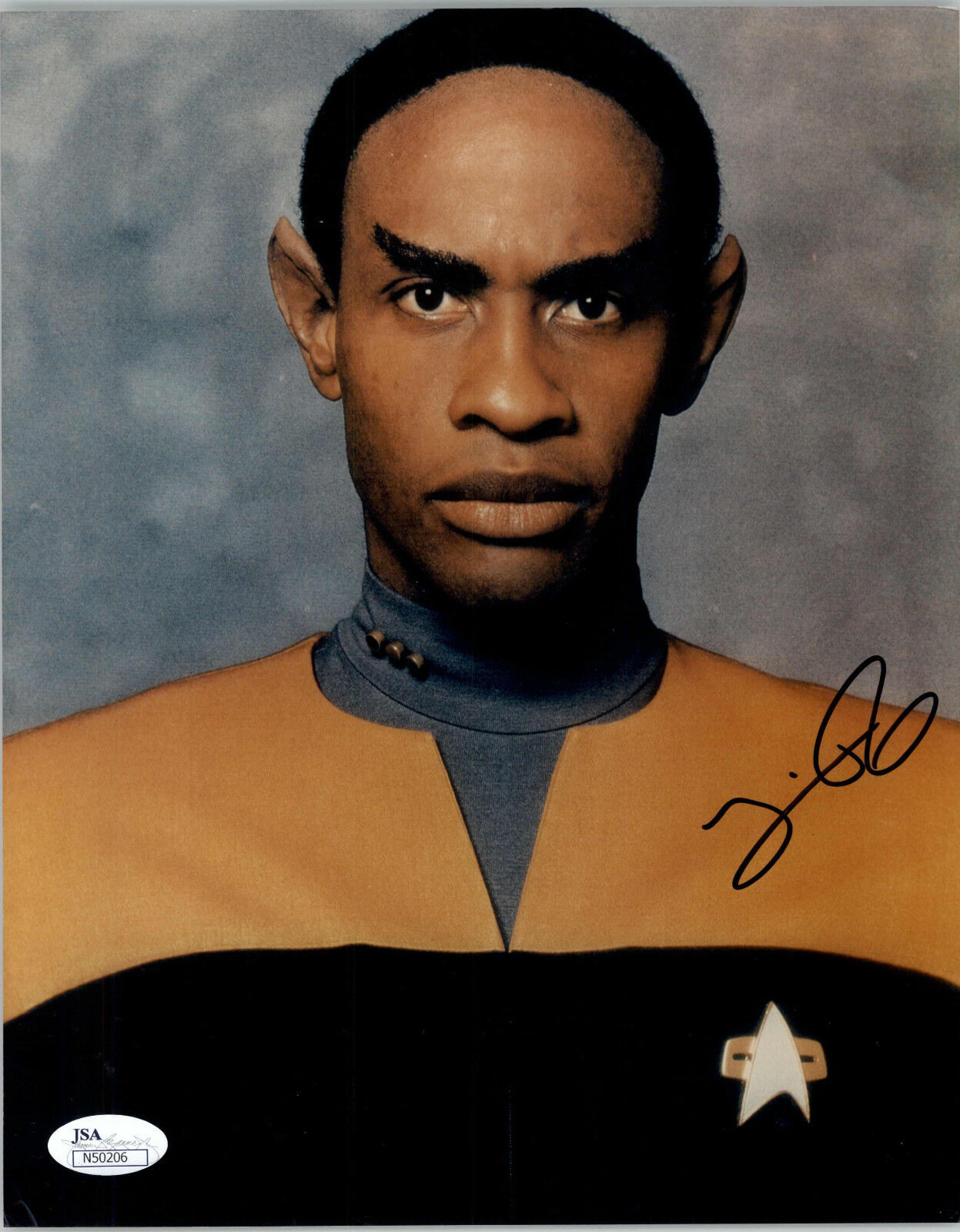 TIM RUSS SIGNED AUTOGRAPH 8X10 AS COMMANDER TUVOK STAR TREK JSA COA #N50206