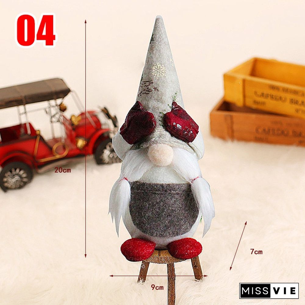 34Styles Elf Doll Ornaments Faceless Plush Doll Rudolph Gnomes Dwarf Santa Claus Swedish Tomte Dwarf