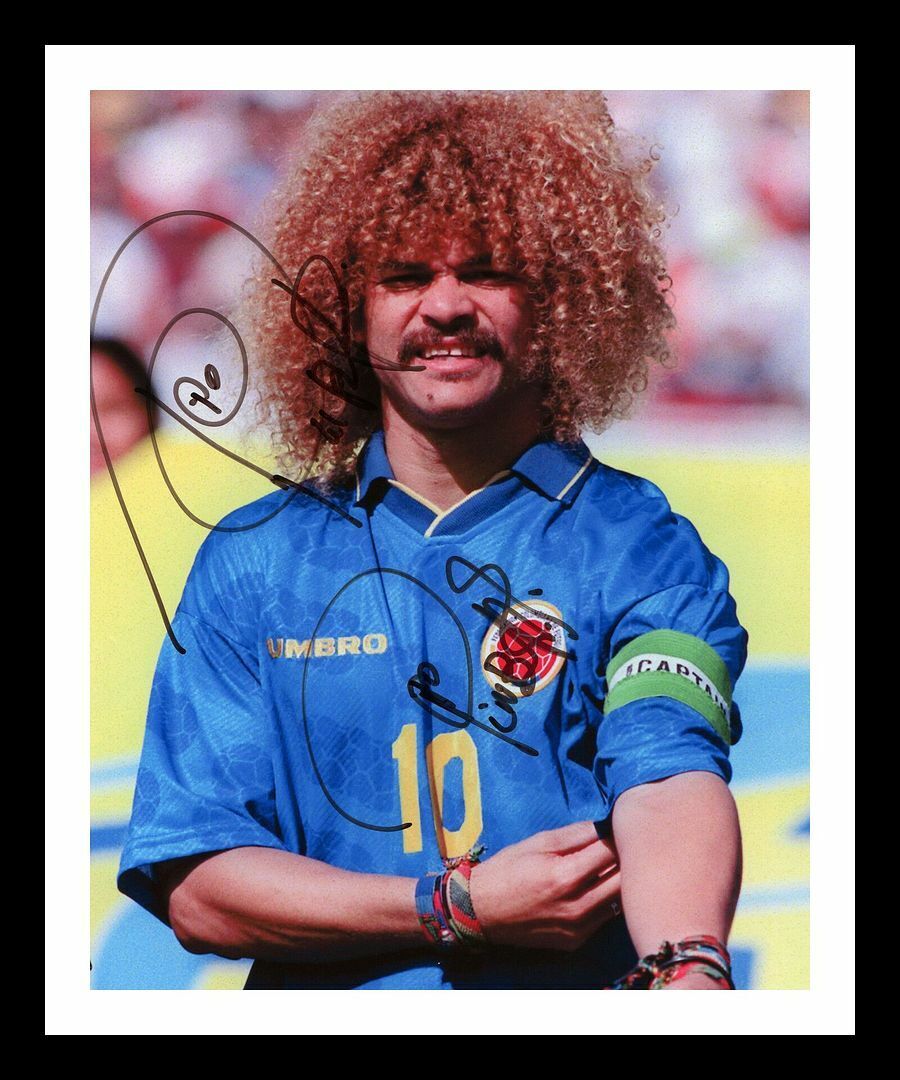 Carlos Valderrama - Colombia Autograph Signed & Framed Photo Poster painting 2