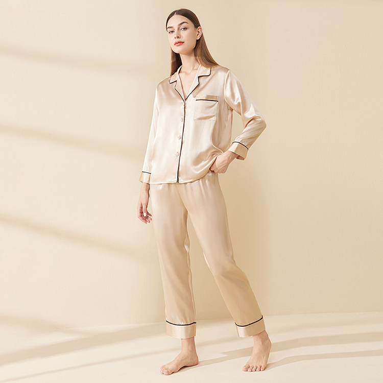 22MOMME Pyjamas en soie élégangts  femme-Chouchouhome