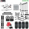 AMK 320mm Wheelbase 1/10 RC Chassis Frame Carbon Fiber LCG Crawlers Body with 1.9 Beadlock Wheels and Tires for Axial SCX10 Upgrades DIY Builder Kit (B)
