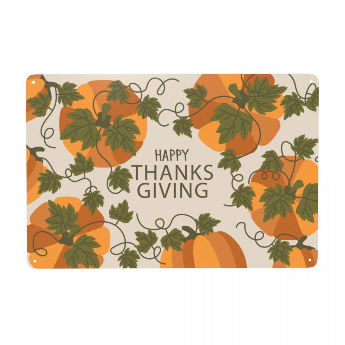 Happy Thanksgiving Day Metal Signs 8x12in