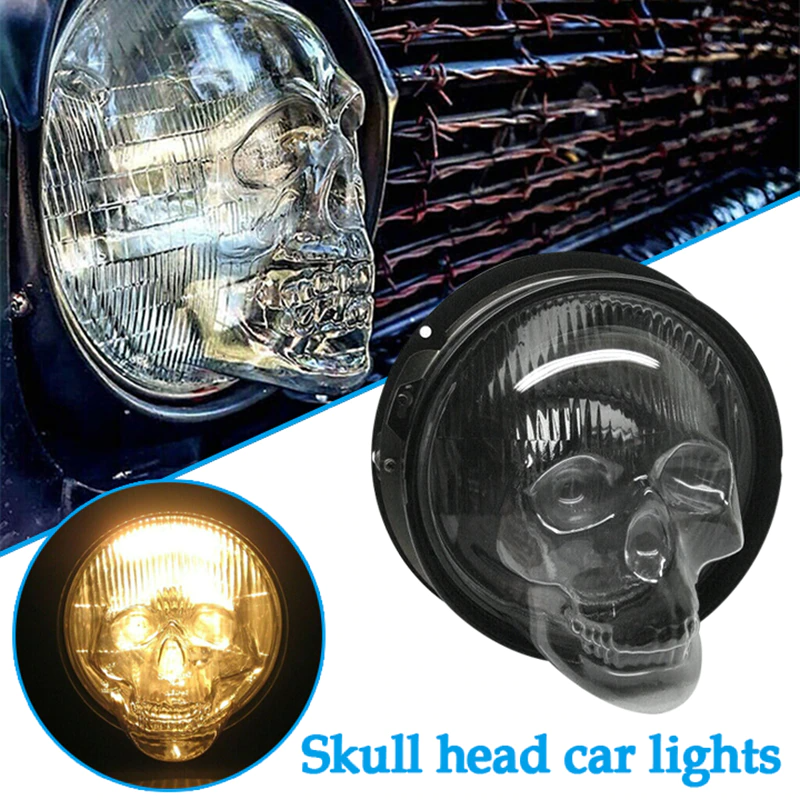 Skull headlight cover