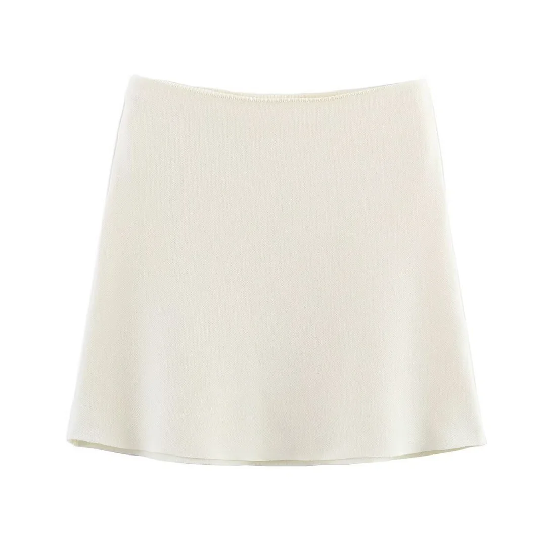 Nigikala Nigikala Button-Up Knitwear Jacket + High-Waisted Mini Skirt Suit Female B88814