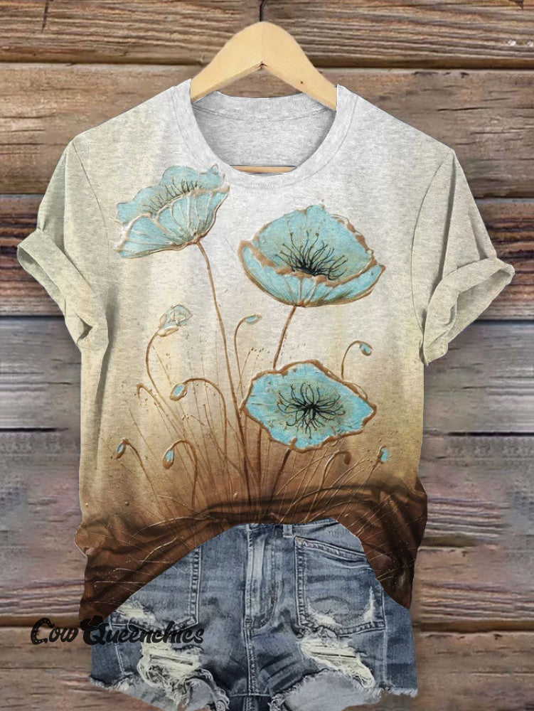 Vintage Art Print T-Shirt Multicolor / S