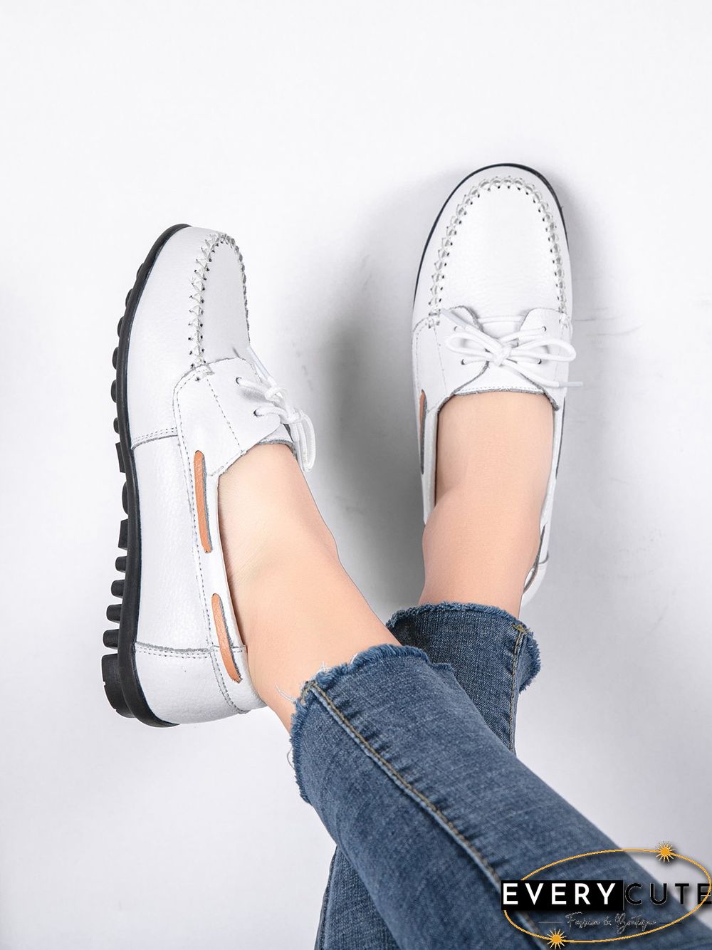 Retro Casual Simple Lace-up Flat Shoes