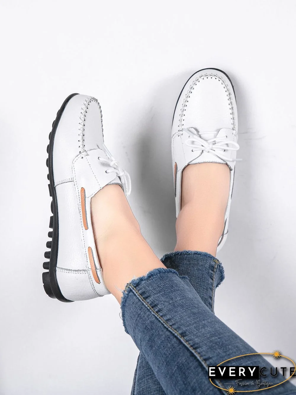 Retro Casual Simple Lace-up Flat Shoes