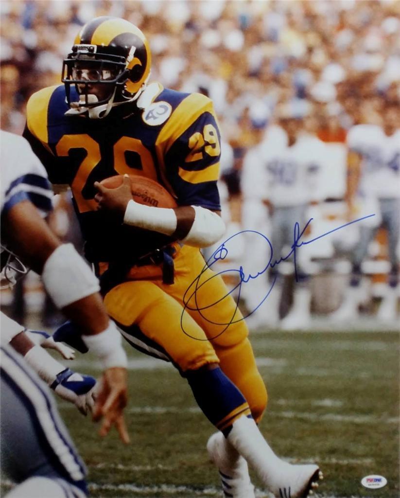 Eric Dickerson Signed Los Angeles Rams 16x20 Photo Poster painting PSA COA Auto Authentic