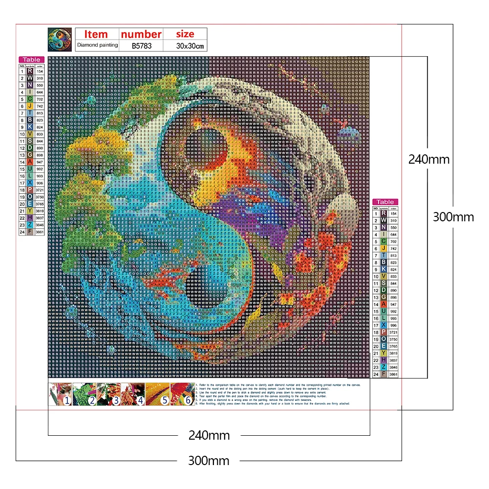 Diamond Painting - Full Round Drill - Diagram of the Universe(30*30cm)