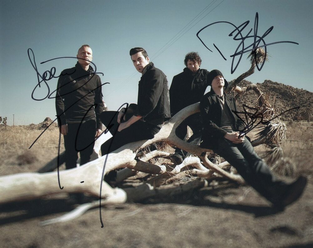 Theory Of A Deadman Group Signed 8x10 Photo Poster painting w/COA