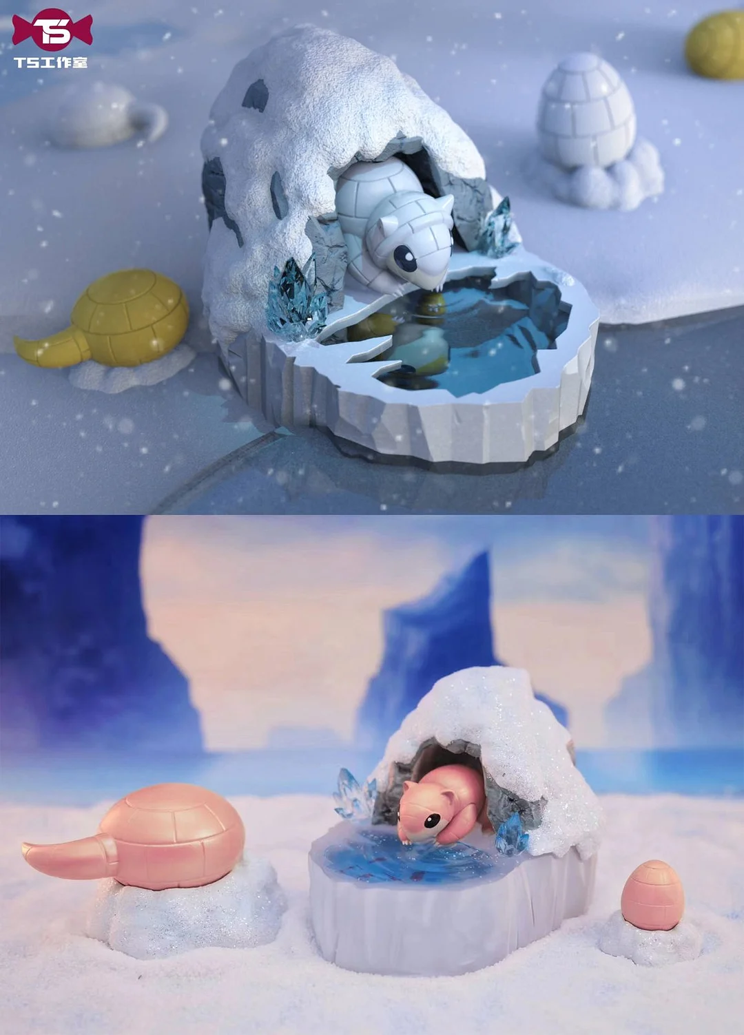 1/20 Scale World Zukan Sandshrew Set Pokemon Resin Statue TS Studios