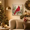 (20x20cm)North American Cardinal Xmas Pearl Painting Art Kits With Inner Frame Pearl Gem Paintings Picture Arts Craft for Adults Beginners Home Wall Decor