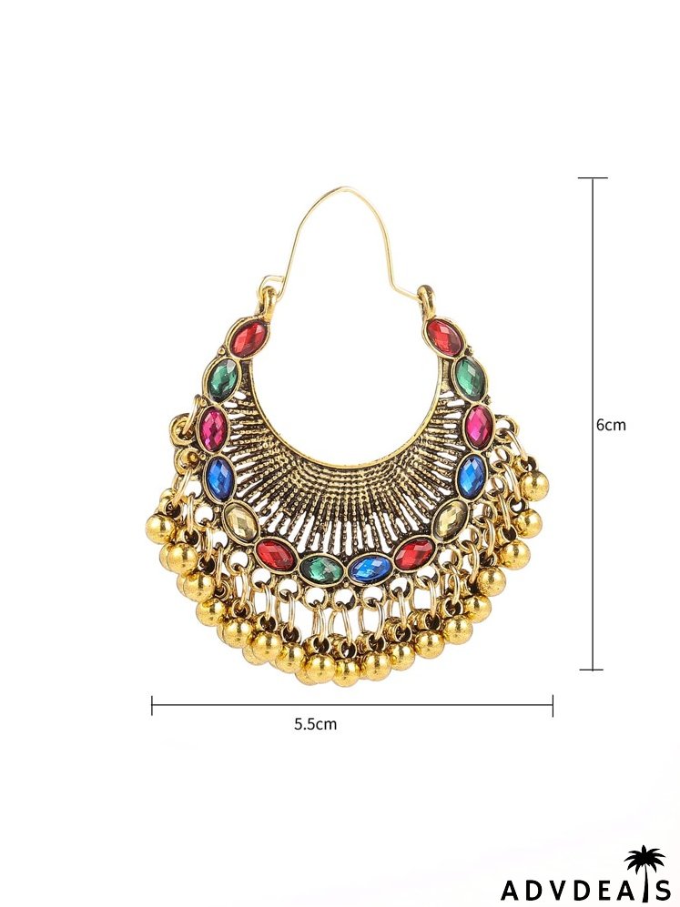 Bead Tassel Decor Earrings