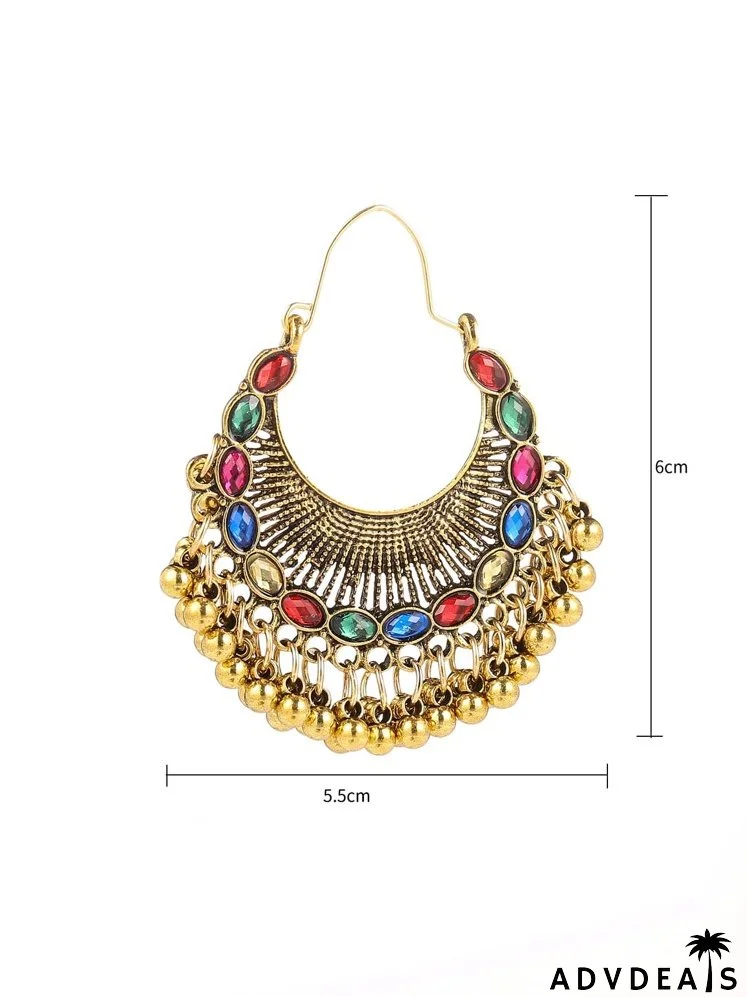 Bead Tassel Decor Earrings