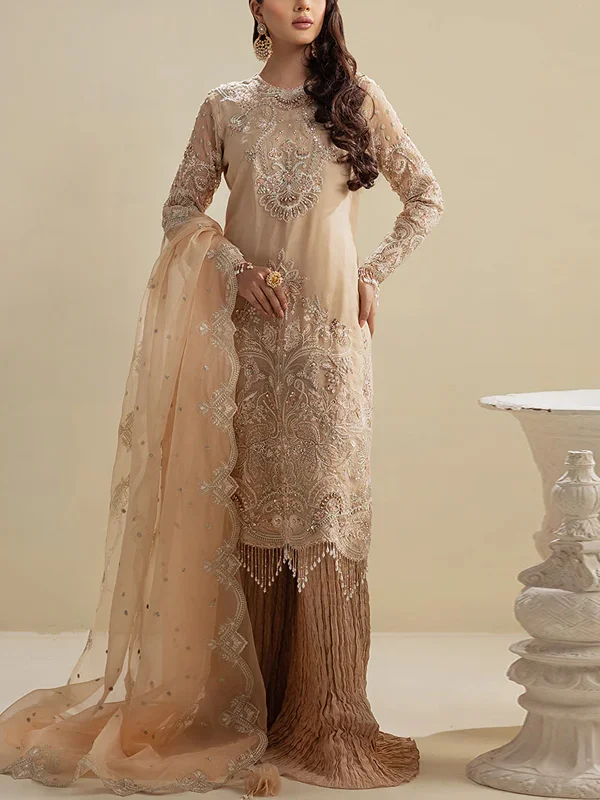 Round Neck Long Sleeve Lace Top And Pants Suit