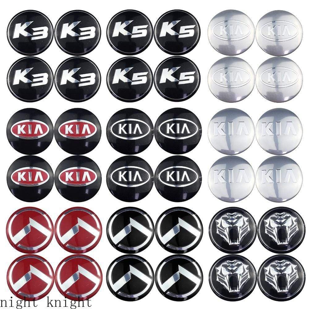 4pcs 56mm KIA K3 K5 Modified Lion Head Car Wheel Center Hub Cap Sticker Auto Tire Emblem Badge Decal voiturehub dxncar