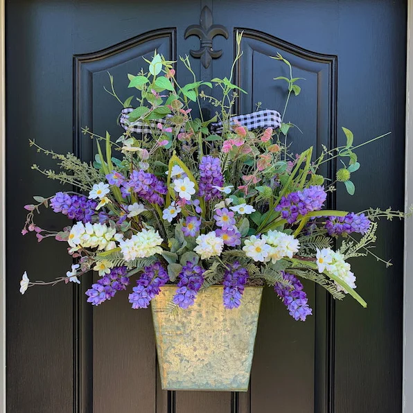 Spring and Summer Basket Purple Wreath