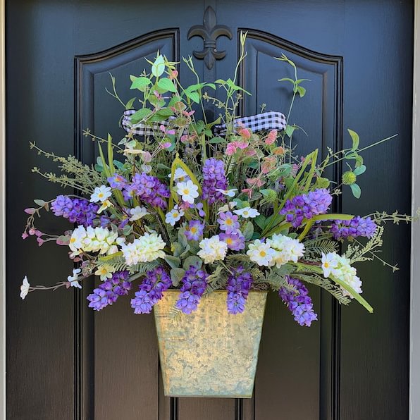 Handmade Wreath - Spring and Summer Basket Wreath