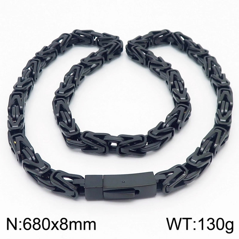 Jewelry Hip-Hop Geometric 304 Stainless Steel 18K Gold Plated Necklace