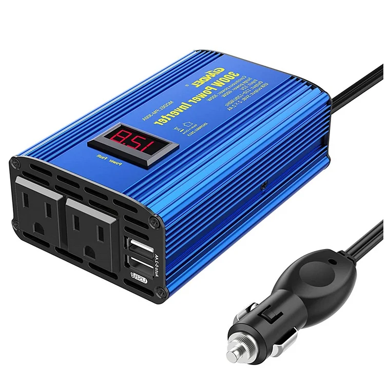 300W 12V 24V 220V Power Inverter with dual USB-C, High-capacity DC to AC  power inverter suppliers