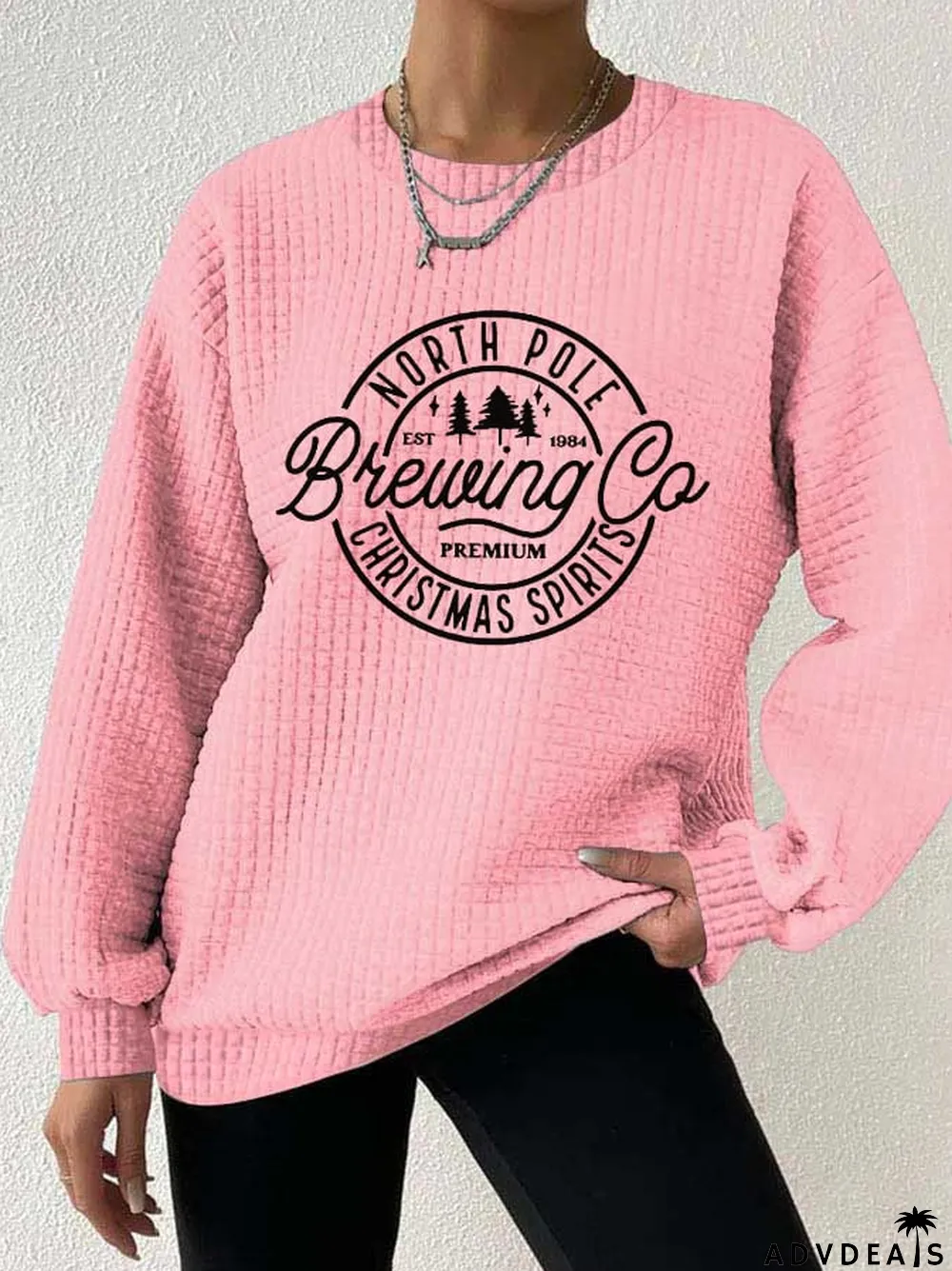 Women's North Pole Brewing Co Waffle Sweatshirt