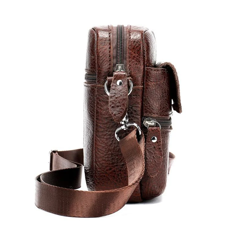 Men's Leather Shoulder Bag Retro Casual Crossbody Bag