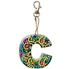 1Pc DIY Diamond Painting Lettter Keychain